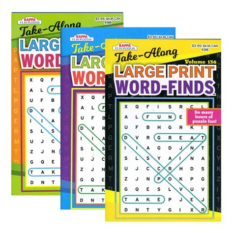 Wholesale KAPPA Take Along Large Print Word Finds Puzzle Book - Digest