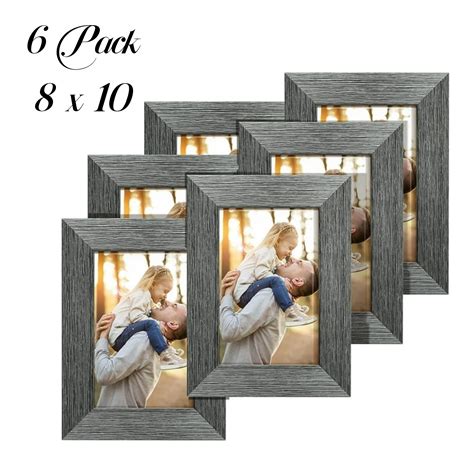 Lawrence Frames 5x5 Wide Border Matted Frame Gallery Gray 10x10