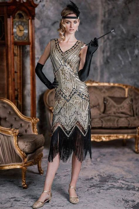 Flapper Gatsby Ann Dress Prom Fringe Dress 1920s Vintage Inspired