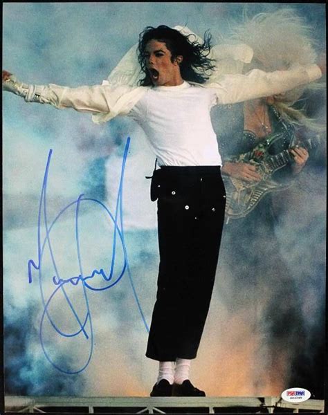 Lot Detail Michael Jackson Signed 11 X 14 Color Photo With Bold