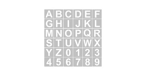 Shop 36pcs 3 Inch Letter And Number Stencils Reusable Washable Alphabet