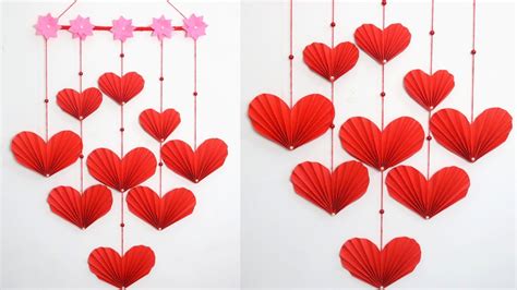 Amazing Heart Wall Hanging With Paper Flowers Valentines Day Room