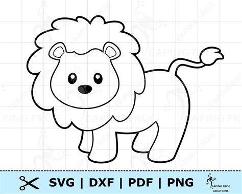 Cute Baby Lion Svg Cut Files Silhouette Files Baby Lion Etsy Uk