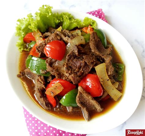 Resep Daging Lada Hitam Enak Lezat - Resep Masakan