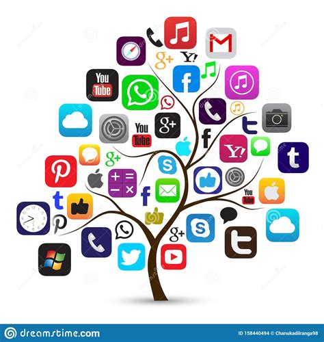 Most Popular Social Mediaweb Icons Editorial Stock Image