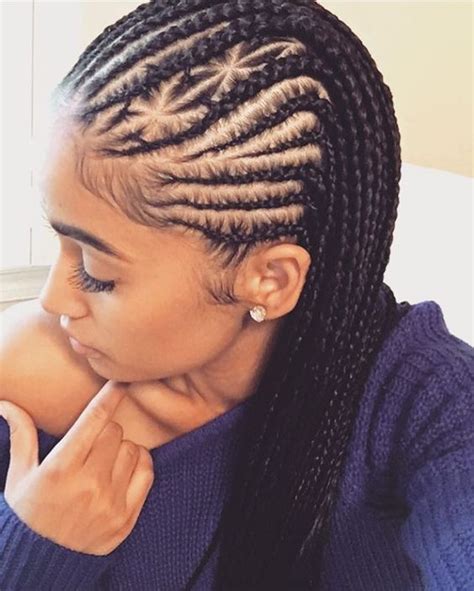 This upward design is stunning. 40+ Super Cute And Creative Cornrow Hairstyles You Can Try Today