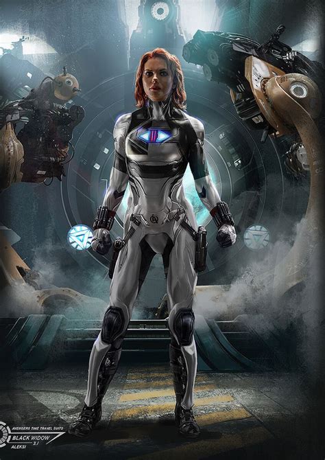 A Woman In A Futuristic Suit Standing On Stairs