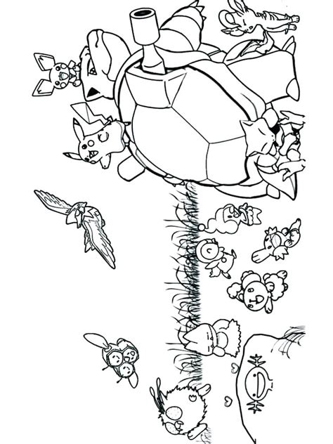 Pokemon Starters Coloring Page