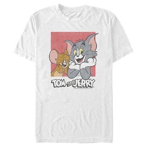 Buy Mens Tom And Jerry Tom And Jerry Innocent Rivalry Graphic Tee White
