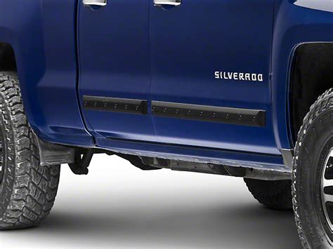 Redrock Silverado 1500 Bolt On Look Body Side Moldings Matte Black