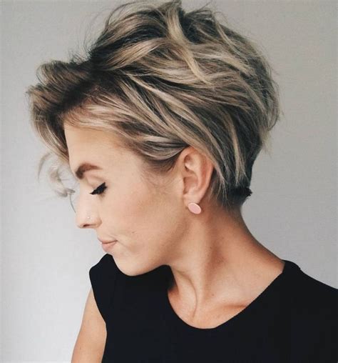 Long Pixie With Blonde Balayage For Thick Hair Thick Hair Cuts Thick