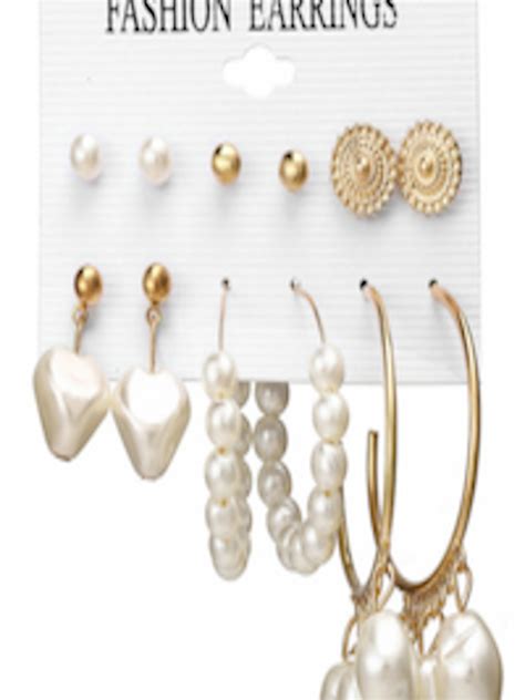 Buy Urbanic White Gold Toned Contemporary Studs Earrings Earrings