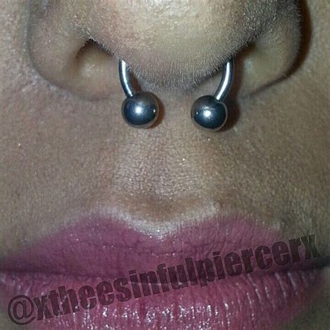 Septum Piercing 16g Surgical Steel Horseshoe Ring Done By