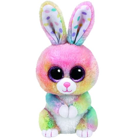 Ty Beanie Boos Bubby Easter Multi Color Bunny Glitter Eyes Small 6