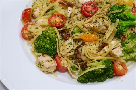 Cut chicken breast so they are even thickness and take the tips off. Lightened-Up Chicken Pasta Primavera - To Live & Diet in LA
