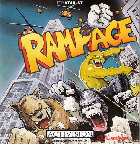 Rampage 1986 Box Cover Art Mobygames