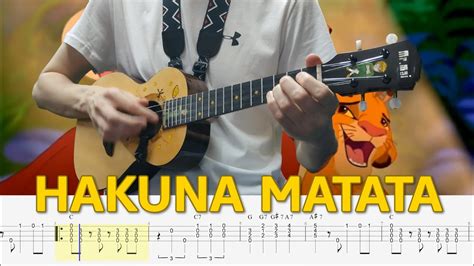 Hakuna Matata Ukulele Cover Fingerstyle Tabs Youtube