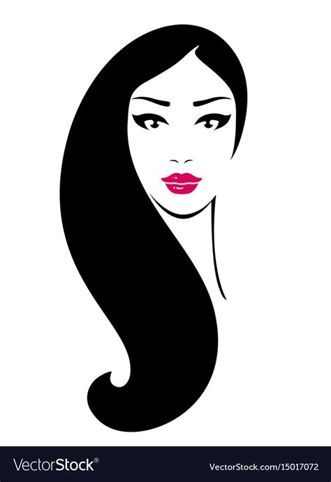 Woman With Long Hair Royalty Free Vector Image