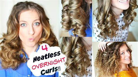 Overnight No Heat Curls Overnight Heatless Curl Methods Braidsandstyles YouTube