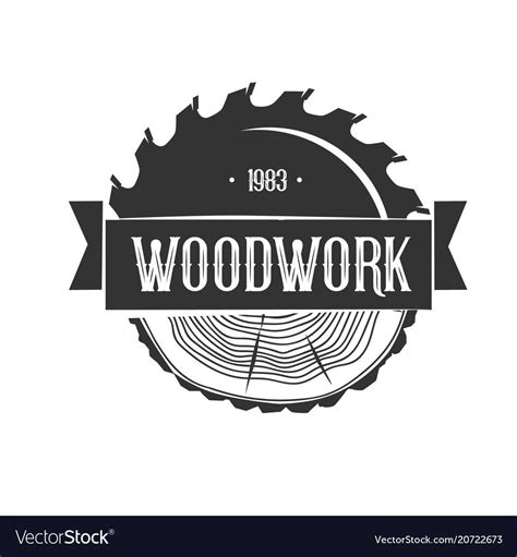 Woodworking Logo Template Black And White Objects Download A Free