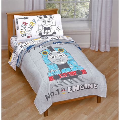 Check out our thomas the train bedding selection for the very best in unique or custom, handmade pieces from our pillowcases shops. Thomas the Tank Engine Doodle Days Toddler 4-piece Bed in ...