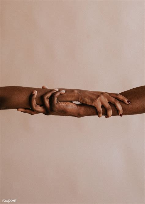 Black Hands Supporting Each Other Premium Image By