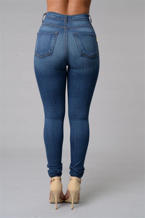 Classic High Waist Skinny Jeans Medium Blue Wash Skinny Jeans Medium Skinny Jeans Fashion