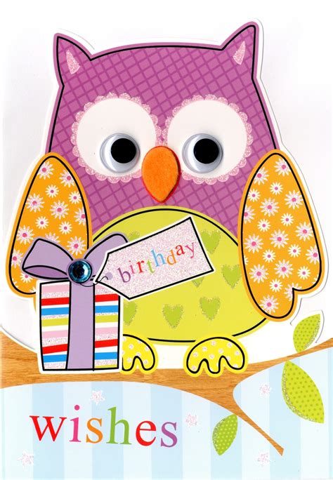 Owl Birthday Wishes Greeting Card Cards