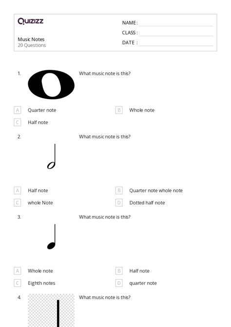 50 Music Worksheets For Kindergarten On Quizizz Free And Printable