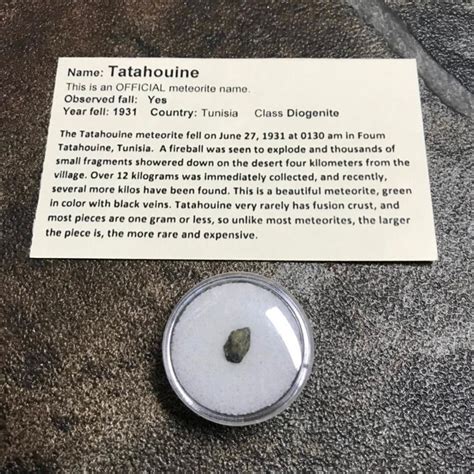 267 Grams Tatahouine Tunisia Green Diogenite Meteorite