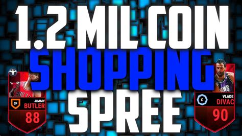 1 2 million coin shopping spree nba live mobile youtube