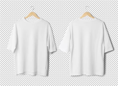 Premium Psd White T Shirt Mockup Hanging Realistic Template