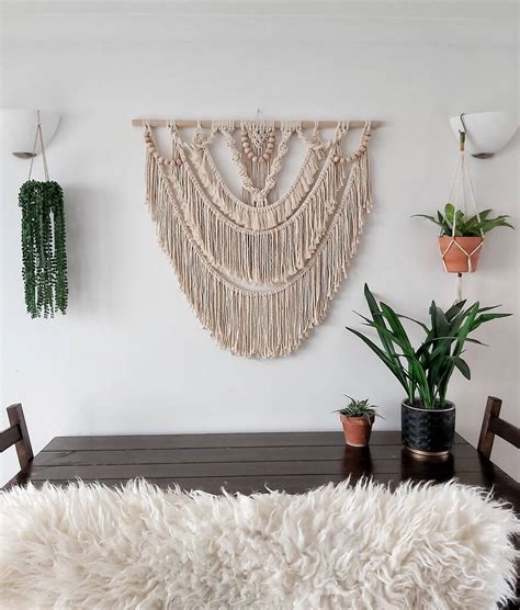 Extra Large Boho Macrame Wall Hanging By Rocket And Pearl