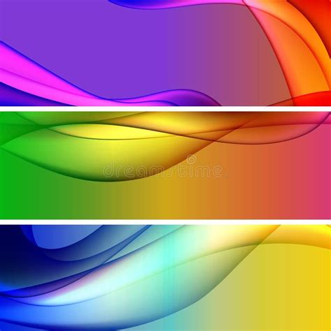 Vectors Colorful Web Banners Backgrounds Stock Vector Illustration