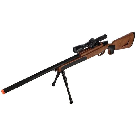 Fps Bolt Action Airsoft Wood Spring Sniper Rifle Gun W Scope W