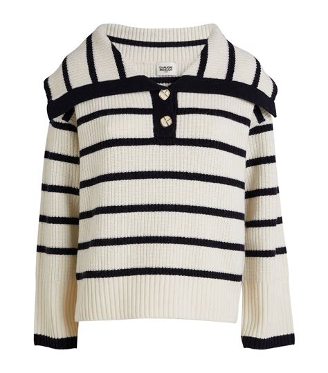 Claudie Pierlot Wool Blend Striped Sweater Harrods Us