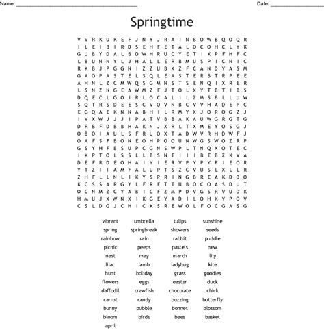 Spring Word Search Printable Word Search Printable