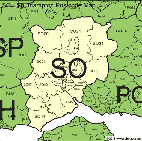 Southampton Postcode Area And District Maps In Editable Format