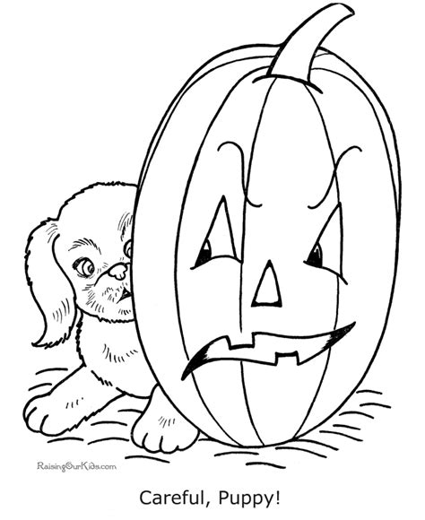 Free printable Halloween dog coloring pages - Puppy!