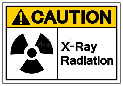 Caution X Ray Radiation Symbol Sign Vector Illustration Isolate On