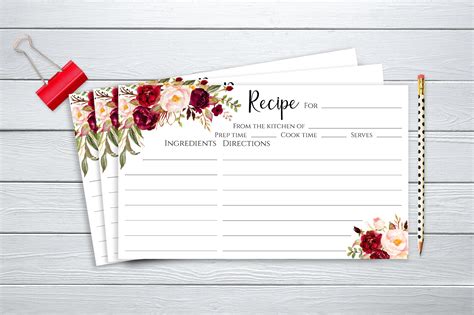 Free Bridal Shower Recipe Card Template Best Design Idea