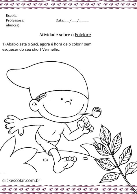 Compartilhar imagens imagen desenhos para colorir do folclore educação infantil br thptnvk