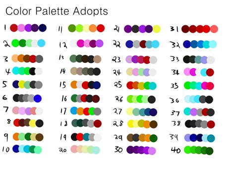 Mystery Color Palette Adopts Closed By Time Adoptables On Deviantart