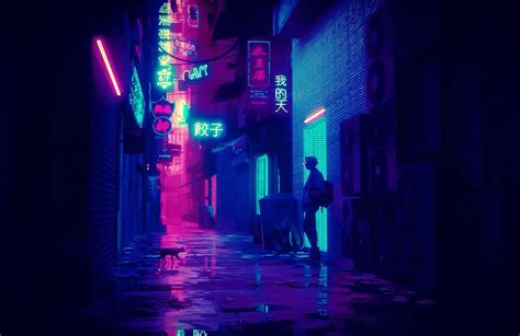 Some Cyberpunk Neon Alley I Made In Blender3d Neon Cyberpunk Aesthetic