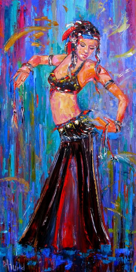 Daily Painters Abstract Gallery Lady Dance Belly Dancer Art Female