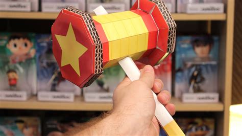 Mario And Luigi Paper Jam Trio Attack Hammer Paper Craft Youtube