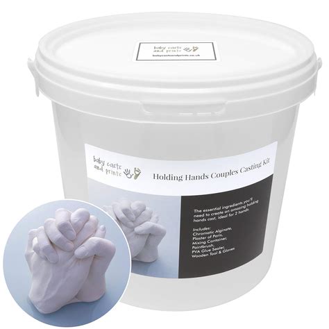 Buy Holding Hands Couples 3d Casting Kit Moulding Powder Plaster Mixing Bucket Tools Fun