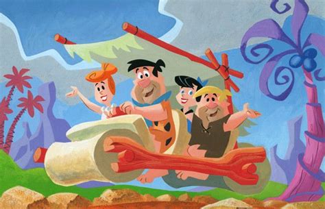 Best Artwork From The Hanna Barbera Tribute Show Vintage Cartoon Cool Artwork Fred And Wilma