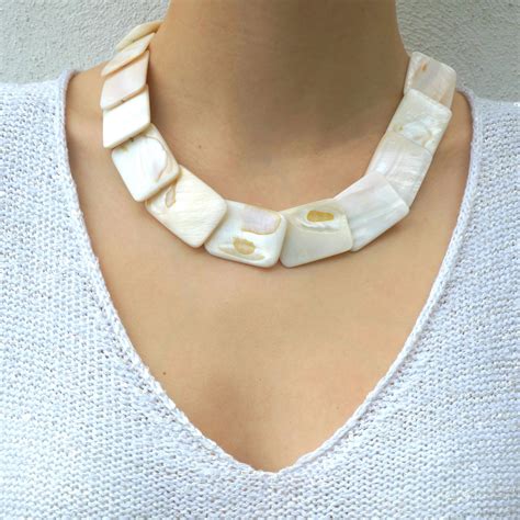 Love This Mother Of Pearl Necklace Classic Collar Style This Piece