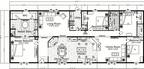 4 bedrooms, 2 bathrooms, 2242 sq. 4-Bedroom Mobile Home Plans | Bedroom Double Wide Mobile ...